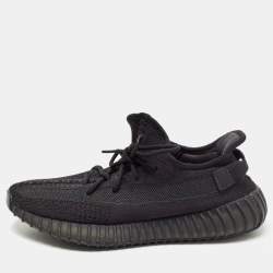 adidas Yeezy Black Knit Fabric Boost 350 V2 Onyx Sneakers Size