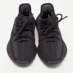 adidas Yeezy Black Knit Fabric Boost 350 V2 Onyx Sneakers Size 44 2/3