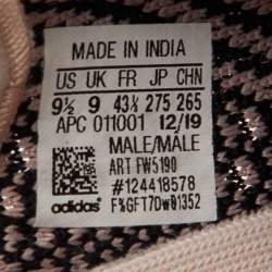 Pre Owned Yeezy x Adidas Black Knit Fabric Boost 350 V2 Yecheil Sneakers Size 43 1/3