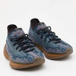 Pre Owned Yeezy x Adidas Blue Knit Fabric Boost 380 Covellite Low Top Sneakers Size 43 1/3