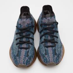 Pre Owned Yeezy x Adidas Blue Knit Fabric Boost 380 Covellite Low Top Sneakers Size 43 1/3