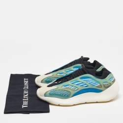 Pre Owned Yeezy x Adidas Blue/White Knit Fabric and Rubber Yeezy 700 V3 Arzareth Sneakers Size 43 1/3