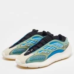 Pre Owned Yeezy x Adidas Blue/White Knit Fabric and Rubber Yeezy 700 V3 Arzareth Sneakers Size 43 1/3