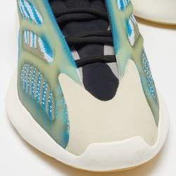 Pre Owned Yeezy x Adidas Blue/White Knit Fabric and Rubber Yeezy 700 V3 Arzareth Sneakers Size 43 1/3