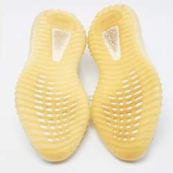 Pre Owned Yeezy x Adidas White Knit Fabric Boost 350 V2 Triple White Sneakers Size 39 1/3