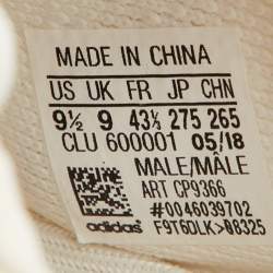 Pre Owned Yeezy x Adidas White Knit Fabric Boost 350 V2 Cream Sneakers Size 43 1/3