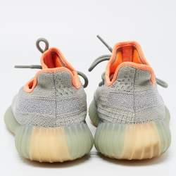 Yeezy x Adidas Green/Grey Knit Fabric Boost 350 V2 Desert Sage Sneakers Size 44 2/3