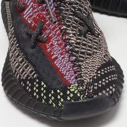 Pre Owned Yeezy x Adidas Black Knit Fabric Boost 350 V2 Yecheil Sneakers Size 40 2/3