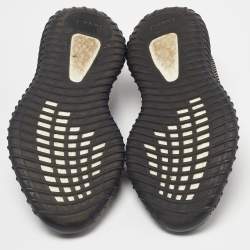 Pre Owned Yeezy x Adidas Black Knit Fabric Boost 350 V2 Yecheil Sneakers Size 40 2/3