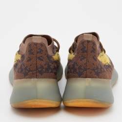 Pre Owned Yeezy x Adidas Brown/Yellow Knit Fabric and Mesh Boost 380 LMNTE Sneakers Size 42 2/3