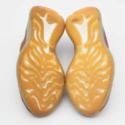 Pre Owned Yeezy x Adidas Brown/Yellow Knit Fabric and Mesh Boost 380 LMNTE Sneakers Size 42 2/3