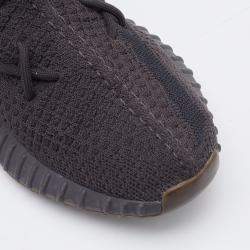 Pre Owned Yeezy x Adidas Black Knit Fabric Boost 350 V2 Cinder Sneakers Size 40 2/3