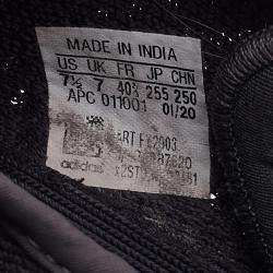 Pre Owned Yeezy x Adidas Black Knit Fabric Boost 350 V2 Cinder Sneakers Size 40 2/3