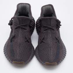 Pre Owned Yeezy x Adidas Black Knit Fabric Boost 350 V2 Cinder Sneakers Size 40 2/3