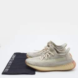Yeezy x Adidas Pale Green Knit Fabric Boost 350 V2 Citrin Non Reflective Sneakers Size 38 2/3