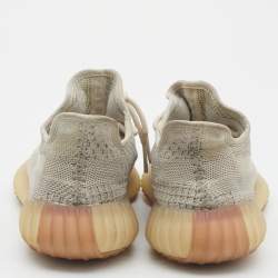Yeezy x Adidas Pale Green Knit Fabric Boost 350 V2 Citrin Non Reflective Sneakers Size 38 2/3