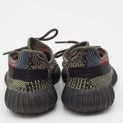 Pre Owned Adidas Yeezy Boost Black Knit Fabric 350 V2 Yecheil (Non-Reflective) Sneakers Size 38 2/3