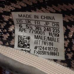Pre Owned Adidas Yeezy Boost Black Knit Fabric 350 V2 Yecheil (Non-Reflective) Sneakers Size 38 2/3