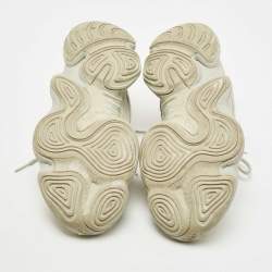 Pre Owned Yeezy x Adidas Green Knit Fabric and Suede Boost 500 Salt Sneakers Size 41 1/3