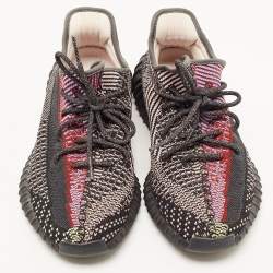 Pre Owned Yeezy x Adidas Black Knit Fabric Boost 350 V2 Yecheil Sneakers Size 44
