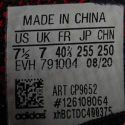 Pre Owned Yeezy x Adidas Black/Red Knit Fabric Boost 350 V2 Bred Sneakers Size 40 2/3