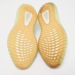 Pre Owned Yeezy x Adidas Light Green/Beige Knit Fabric Boost 350 V 2 hyperspace Sneakers Size 43 2/3