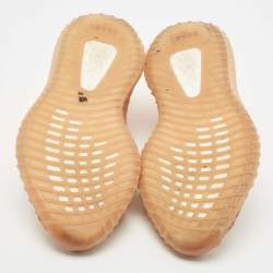 Pre Owned adidas Yeezy Orange Fabric and Mesh Boost 350 V2 Clay (Infant) Sneakers Size 41 2/3