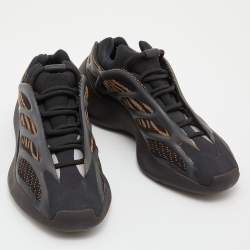 Pre Owned Yeezy x Adidas Brown/Black Knit Fabric and Rubber 700 V3 Clay Brown Sneakers Size 42
