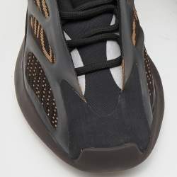 Pre Owned Yeezy x Adidas Brown/Black Knit Fabric and Rubber 700 V3 Clay Brown Sneakers Size 42