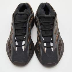 Pre Owned Yeezy x Adidas Brown/Black Knit Fabric and Rubber 700 V3 Clay Brown Sneakers Size 42