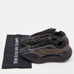 Pre Owned Yeezy x Adidas Brown/Black Knit Fabric and Rubber 700 V3 Clay Brown Sneakers Size 42