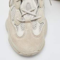Pre Owned Yeezy x Adidas Cream Mesh, Leather and Suede 500 Blush Sneakers Size 40