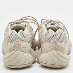 Pre Owned Yeezy x Adidas Cream Mesh, Leather and Suede 500 Blush Sneakers Size 40