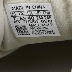 Pre Owned Yeezy x Adidas Cream Mesh, Leather and Suede 500 Blush Sneakers Size 40