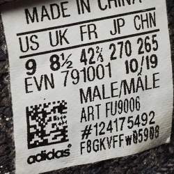 Pre Owned Yeezy x Adidas Black Knit Fabric Boost-350-V2-onyx Sneakers Size 42 1/3