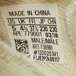 Pre Owned Yeezy x Adidas Green Knit Fabric Boost 350 V2 Butter Sneakers Size 37 1/3