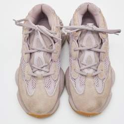 Pre Owned Yeezy x Adidas Purple Mesh and Suede 500 Soft Vision Low Top Sneakers Size 40