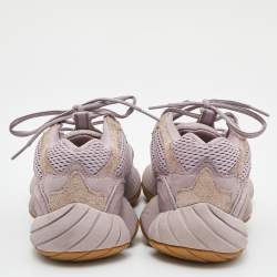 Pre Owned Yeezy x Adidas Purple Mesh and Suede 500 Soft Vision Low Top Sneakers Size 40