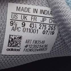 Pre Owned Yeezy x adidas Grey/Blue Suede and Mesh Boost 700 V2 Inertia Sneakers Size 43 1/3