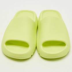 Yeezy x Adidas Neon Green Rubber Glow Green Slides Size 41