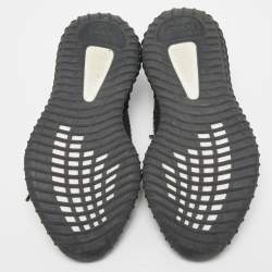 Pre Owned Yeezy  X Adidas Black/Brown Knit Fabric Boost 350 V2 -Mx-Rock Sneakers Size 42