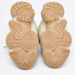 Pre Owned Yeezy x Adidas Green Neoprene and Suede Yeezy 500 Stone Sneakers Size 42