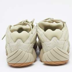 Pre Owned Yeezy x Adidas Green Neoprene and Suede Yeezy 500 Stone Sneakers Size 42