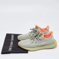 Yeezy x Adidas Green Knit Fabric Boost 350 V2 Desert Sage Sneakers Size 38 2/3
