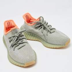 Yeezy x Adidas Green Knit Fabric Boost 350 V2 Desert Sage Sneakers Size 38 2/3