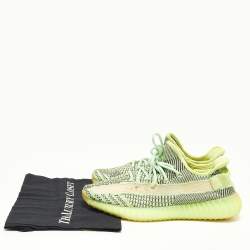 Pre Owned Yeezy x Adidas Green Knit Fabric Boost 350 V2 Yeezreel Sneakers Size 43 1/3
