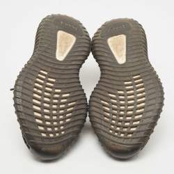 Pre Owned Yeezy x Adidas Black/Grey Knit Fabric Boost 350 V2 Oreo Sneakers Size 38 2/3