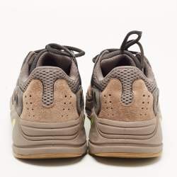 Pre Owned Yeezy x Adidas Tricolor Suede and Mesh Boost 700 Mauve Sneakers Size 42