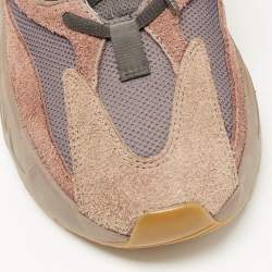 Pre Owned Yeezy x Adidas Tricolor Suede and Mesh Boost 700 Mauve Sneakers Size 42