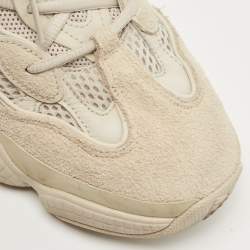 Pre Owned Yeezy x Adidas Cream Suede and Mesh Yeezy 500 Blush Sneakers Size 42